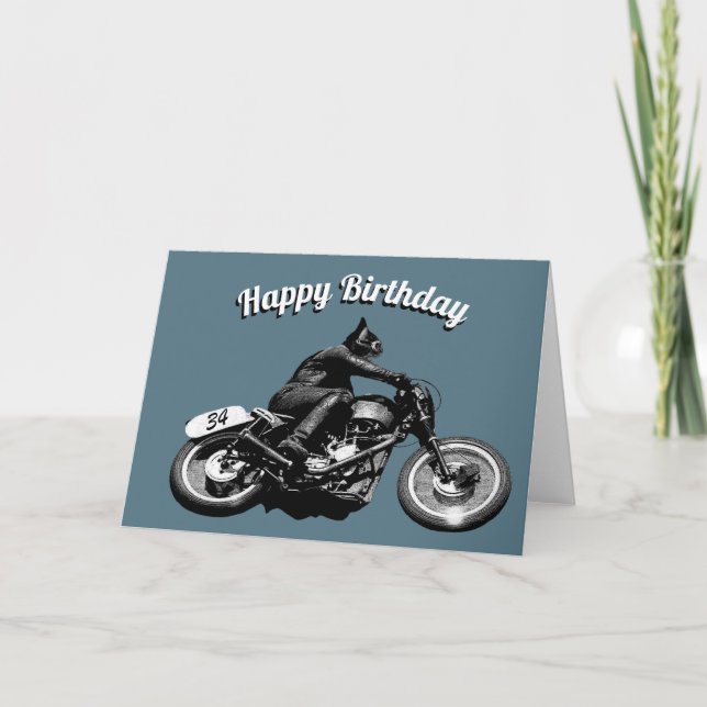 Motorrad Birthday Karte (Vorderseite)