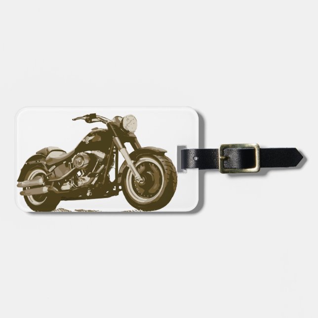Motorrad Browns Harley Gepäckanhänger (Vorderseite horizontal)