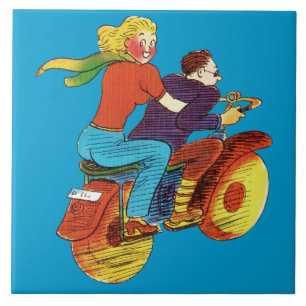 Motorrad Button-Oben Fliese