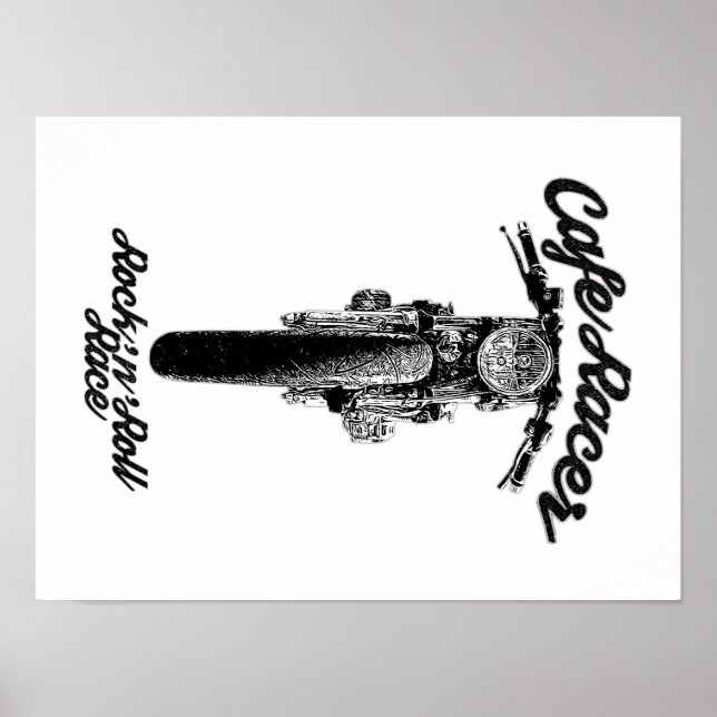 Motorrad Cafe Racer Poster (Vorne)