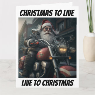 Motorrad-CHRISTMAS ZUM LEBEN witziger Neuheit Karte