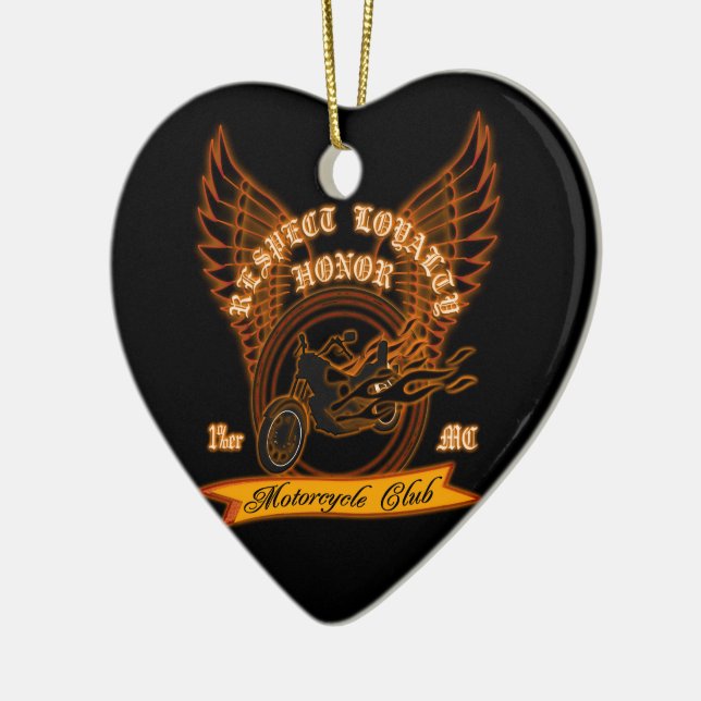 Motorrad-Club-Abzeichen Keramikornament (Links)