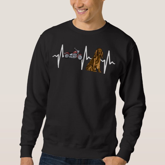 Motorrad Cocker Spaniel Heartbeat Dog Sweatshirt (Vorderseite)