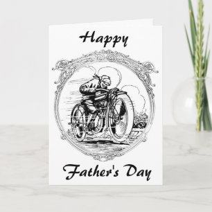 Motorrad des Vintagen Vaters Karte
