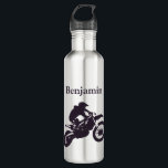 Motorrad Edelstahlflasche<br><div class="desc">Mit dem Motorradmotif können Sie ganz einfach einen Namen Ihrer Wahl machen.</div>