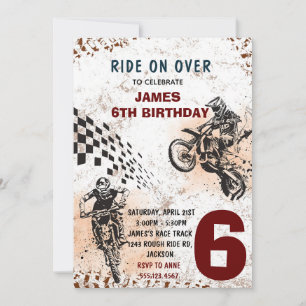 Motorrad-Einladung Dirt Bike Party-Einladung Einladung