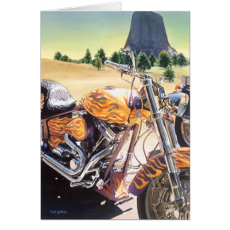 Motorrad "EL Diablo" im Wüsten-Aquarell