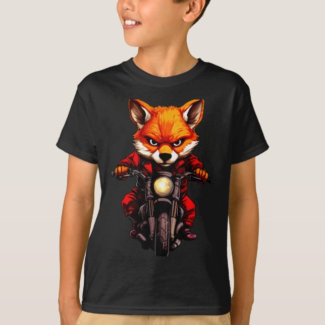 Motorrad Füchse T-Shirt (Vorderseite)