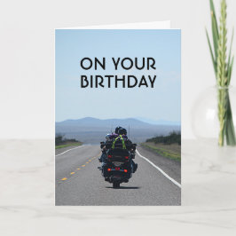 Motorrad Funny Road Geburtstag Karte