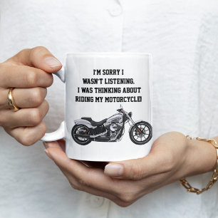 Motorrad-Funny Zitat Männer nicht hören Tasse