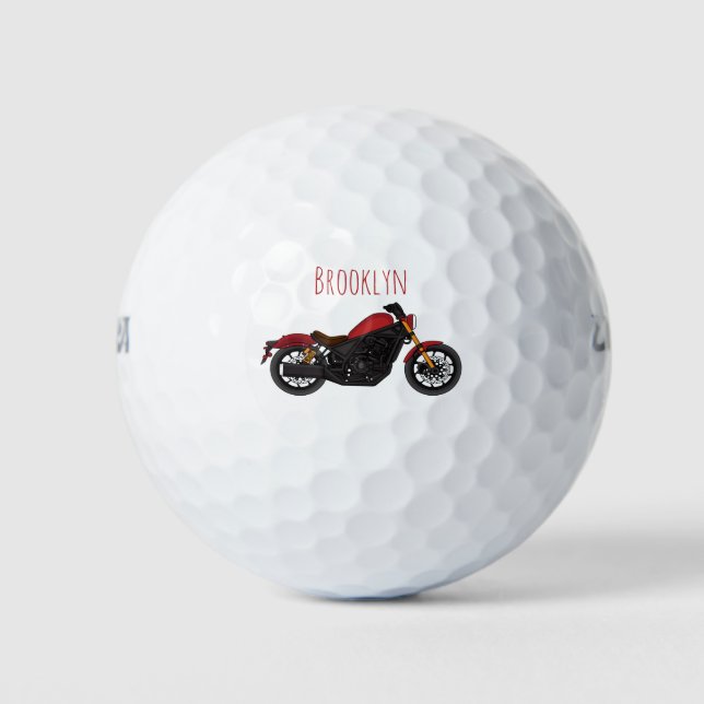 Motorrad für coole Kreuzfahrten Golfball (Vorderseite)