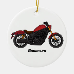 Motorrad für coole Kreuzfahrten Keramik Ornament