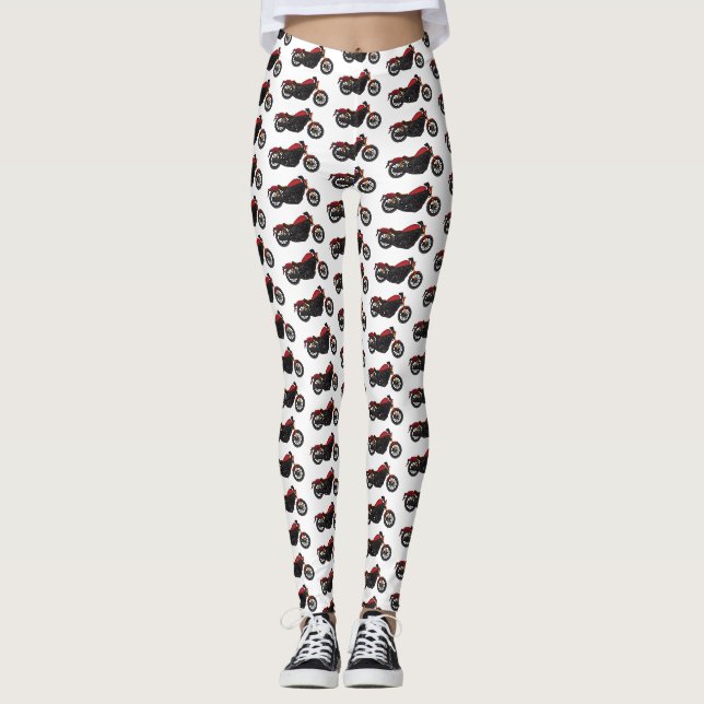 Motorrad für coole Kreuzfahrten Leggings (Vorderseite)