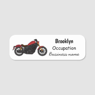 Motorrad für coole Kreuzfahrten Namensschild