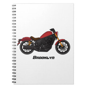 Motorrad für coole Kreuzfahrten Notizblock