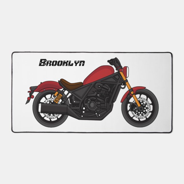 Motorrad für coole Kreuzfahrten Schreibtischunterlage (Vorderseite)