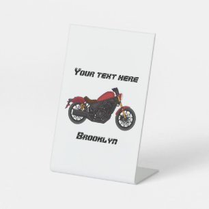 Motorrad für coole Kreuzfahrten Sockelschild