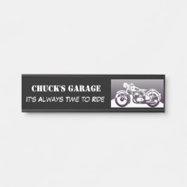 Motorrad-Garagen-Namensschild Türschild