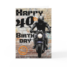 Motorrad 'Geburtstag 40. Immer noch drauf