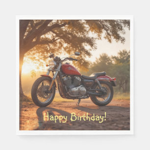 Motorrad Geburtstag Serviette