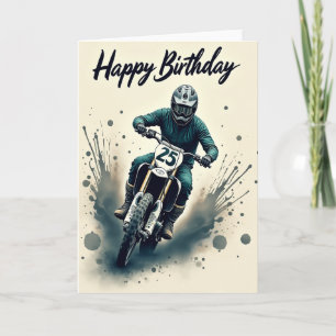 Motorrad-Geburtstagsillustrationskarte Karte