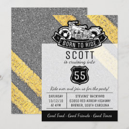 Motorrad Geburtstagsparty individuelle Einladung