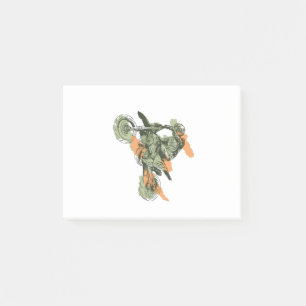 Motorrad - Geländeradfahrer Post-it Klebezettel