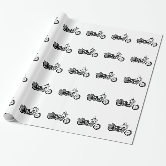 Motorrad Geschenkpapier (Ungerollt)
