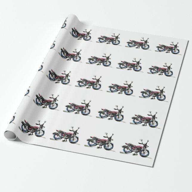 Motorrad Geschenkpapier (Ungerollt)