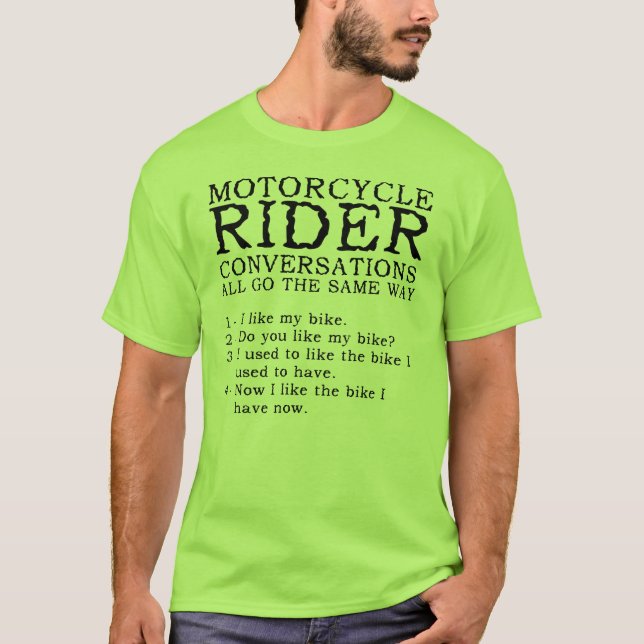 Motorrad-Gesprächs-lustiges Shirt (Vorderseite)