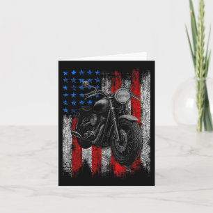 Motorrad-Grafik-Mens-Biker-amerikanische Flagge Karte