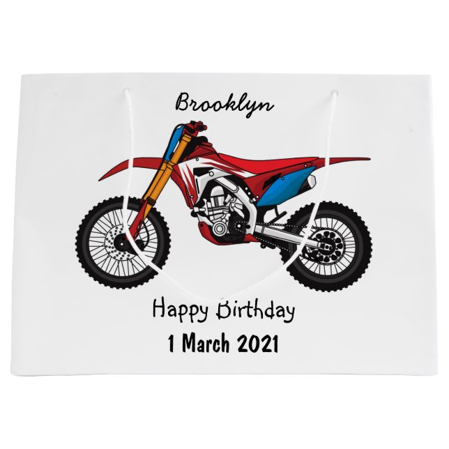 Motorrad Große Geschenktüte (Vorderseite)