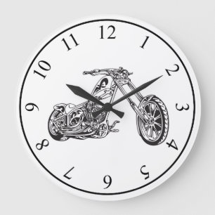 Motorrad Große Wanduhr