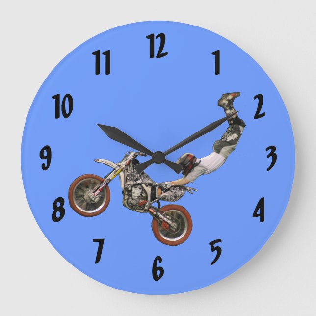 Motorrad Große Wanduhr (Vorderseite)