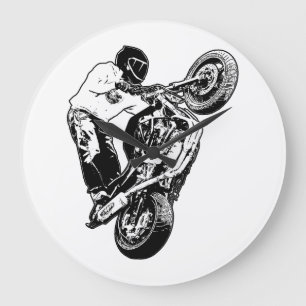 Motorrad Große Wanduhr