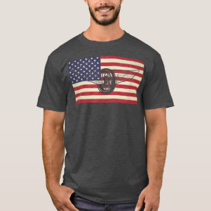 Motorrad-Guardian Angel Wing Patriotic Ame T-Shirt
