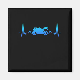 Motorrad-Heartbeat-Biking-Geschenk für Biker Vater Magnet
