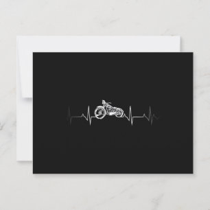 Motorrad-Herzschlag-T - Shirt - I Liebe mein Motor Postkarte