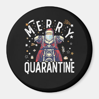 Motorrad-Hipster Santa Face Maske Magnet
