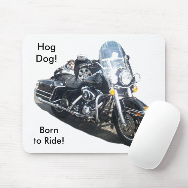 Motorrad Hog Hund Geboren zu fahren Russell Terrie Mousepad (Mit Mouse)