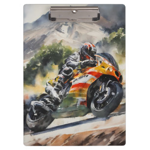 Motorrad-Höhepunkt Klemmbrett