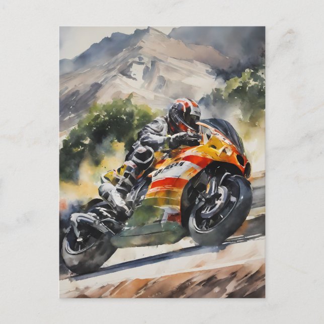 Motorrad-Höhepunkt Postkarte (Vorderseite)