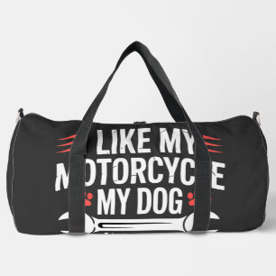 Motorrad-Hundebesitzer-Humor Duffle Bag