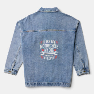 Motorrad-Hundebesitzer-Humor Jeansjacke