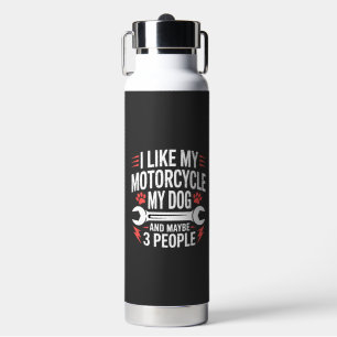 Motorrad-Hundebesitzer-Humor Trinkflasche