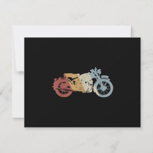 Motorrad im Retro-Stil Vintage Dankeskarte