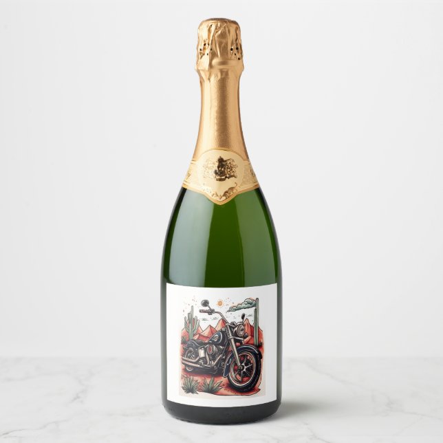 Motorrad im Wüstenkaktus-Western-Set (Vorderseite)