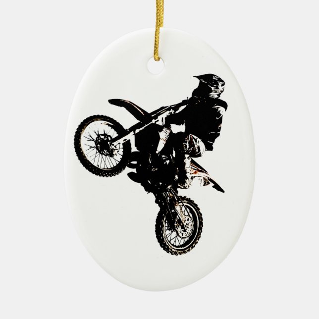 Motorrad Keramik Ornament (Vorne)