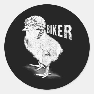 Motorrad Kick Biker The Chicks Reiten Runder Aufkleber