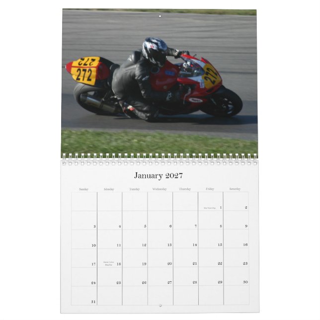 Motorrad-Laufen Kalender (Jan 2027)